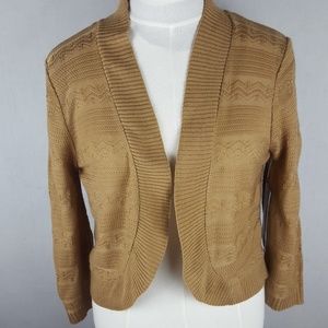 Camel Knit Shrug - new with Tags